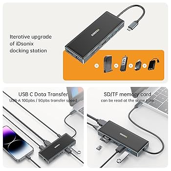 USB C ドッキング ステーション、iDsonix 12 in 1 Amazon | USB C ドッキング ステーション、iDsonix 12 in 1